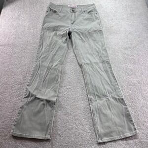 Faded Glory Bootcut Pants Womens 10‎ Missy Average Green Stretch Twill Mid Rise
